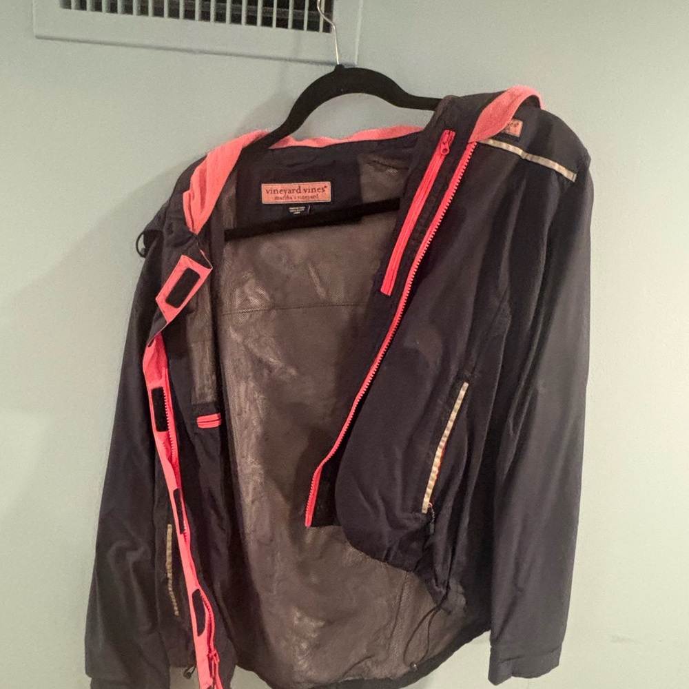 Vineyard Vines Women's Navy and Pink Jacket